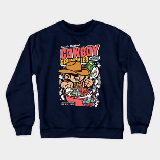 Retro Cereal Box Cowboy Crunchies // Junk Food Nostalgia // Cereal Lover Crewneck Sweatshirt